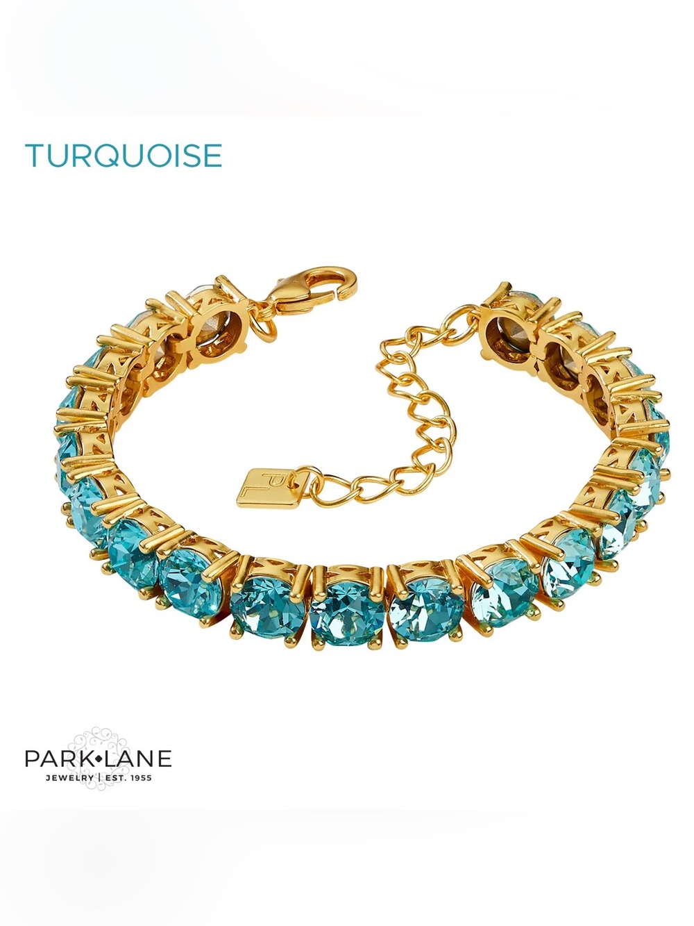 Park Lane Gold & Turquoise Impression Bracelet